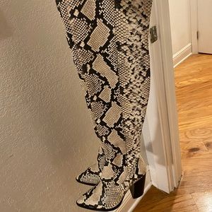 Vince Camuto Thigh High Snake Skin Boots